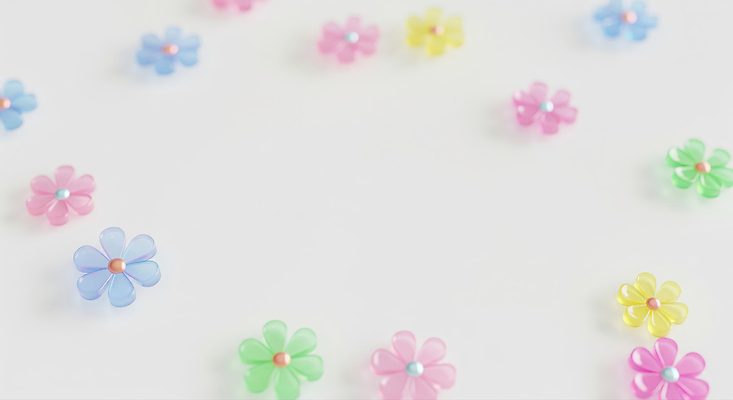 JPG 편집이미지 디자인 꽃 분홍색 컬러 아이디어 장식 초록색 파란색 인테리어 노란색 플라스틱 오브젝트 아기자기 이미지편집 식물 컨셉 재질 파일형식