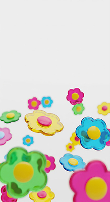 JPG 편집이미지 디자인 꽃 분홍색 컬러 백그라운드 장식 초록색 파란색 노란색 자유 즐거움 이미지편집 식물 감정 컨셉 파일형식