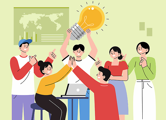 컨셉 비즈니스 관계 파일형식 벡터 협력 아이디어 사무실 공유 직원 회의 소통 창의성 활발 개발 성공 목표 프로젝트 체험 전략 토론 의견 동료 일러스트 국내일러스트 AI파일