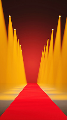 편집이미지 옷 컬러 컨셉 모션 이벤트 파일형식 레드카펫 런웨이 조명 노란색 무대 백그라운드 특별함 보여주기 준비 공연 네온 스타일 패션 드레스 JPG 이미지편집