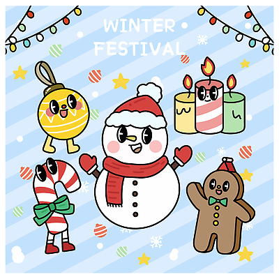 자연요소 계절 컬러 관계 디저트 표정 이벤트 맛 파일형식 벡터 겨울 축제 눈사람 장식 핸드메이드 설탕 사탕 초록색 웃음 초 별 달콤 기념일 가정 따뜻함 친구 가족 AI파일 국내일러스트 일러스트