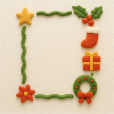 JPG 편집이미지 디자인 꽃 크리스마스 양말 프레임 선물 장식 크리스마스트리 귀여움 화환 분위기 테두리 스타 아이템 펠트 편집실사 AI컴퓨터그래픽 AI콘텐츠 식물 기념일 컨셉 CG 파일형식 천_직물