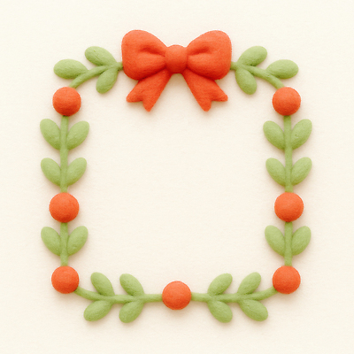 JPG 편집이미지 디자인 리본 예술 잎 프레임 장식 초록색 주황색 테두리 그림 수공예 창의성 펠트 편집실사 AI컴퓨터그래픽 AI콘텐츠 식물 컬러 공예 CG 파일형식 천_직물