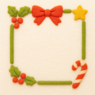 JPG 편집이미지 기념일 컬러 크리스마스 겨울 프레임 장식 크리스마스트리 파티 축제 달콤 테두리 즐거움 펠트 편집실사 AI컴퓨터그래픽 AI콘텐츠 계절 감정 이벤트 맛 CG 파일형식 천_직물