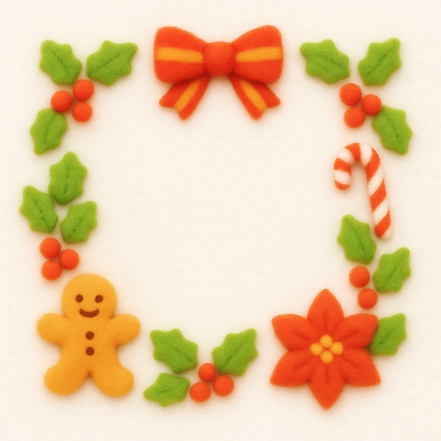 JPG 편집이미지 계절 남자 컬러 잎 크리스마스 프레임 사탕 장식 과자 화환 포인세티아 면허 생동감 펠트 진저쿠키 편집실사 AI컴퓨터그래픽 AI콘텐츠 식물 기념일 꽃 디저트 사람 쿠키 CG 파일형식 천_직물