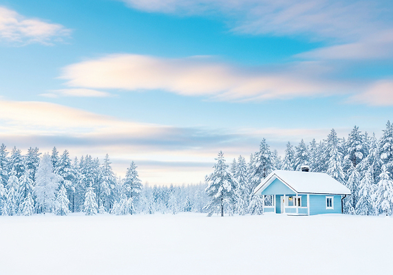JPG 나무 편집이미지 겨울 자연 하늘 아침 주택 풍경 평화 고요 숲 눈덮임 편집실사 AI컴퓨터그래픽 AI콘텐츠 주간 식물 계절 컨셉 건물 CG 생태계 파일형식