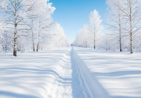 JPG 나무 편집이미지 도로 겨울 자연 하늘 풍경 고요 흰색 차가움 숲 눈발 편집실사 AI컴퓨터그래픽 AI콘텐츠 식물 계절 길 컬러 교통시설 눈_날씨 CG 생태계 파일형식