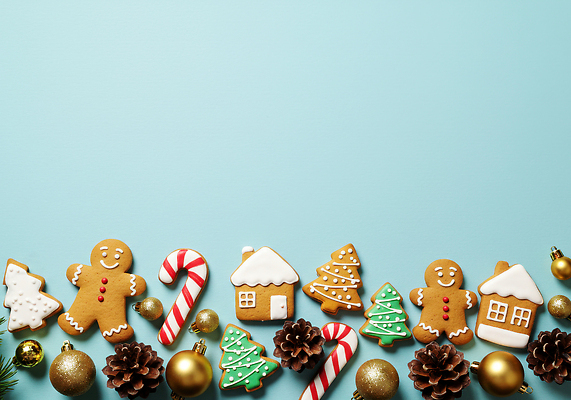JPG 편집이미지 크리스마스 탁자 디저트 사탕 장식 파티 쿠키 과자 축제 금색 설탕 파란배경 진저쿠키 편집실사 AI포토 AI콘텐츠 기념일 음식 컬러 가구 백그라운드 이벤트 파란색 CG 파일형식