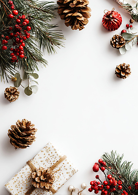 JPG 편집이미지 크리스마스 겨울 포장 자연 탁자 선물 장식 빨간색 초록색 파티 축제 분위기 오브젝트 솔방울 연말 편집실사 AI포토 AI콘텐츠 계절 기념일 컬러 가구 컨셉 이벤트 CG 생태계 파일형식