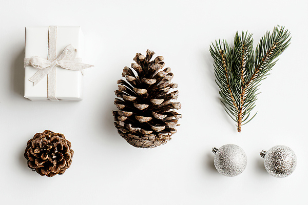 JPG 편집이미지 크리스마스 겨울 자연 크리스마스선물 선물 장식 축제 나뭇가지 소나무 오브젝트 솔방울 조화 편집실사 AI포토 AI콘텐츠 나무 계절 기념일 CG 생태계 파일형식