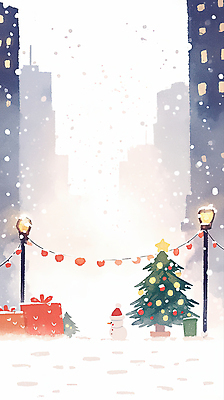 JPG 나무 계절 상징 크리스마스 겨울 일러스트 눈사람 전등 거리 따뜻함 선물 풍경 여러명 장식 크리스마스트리 축제 도시 분위기 심플 연말 국내일러스트 AI일러스트 AI콘텐츠 식물 기념일 다수 컨셉 조명 사람 파일형식
