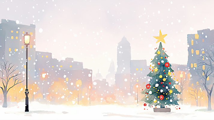 JPG 나무 감정 별 컬러 크리스마스 겨울 일러스트 조명 풍경 건물 장식 크리스마스트리 평화 귀여움 축제 도시 분위기 소중 뷰티풀 국내일러스트 AI일러스트 AI콘텐츠 자연요소 식물 건축물 계절 기념일 컨셉 파일형식