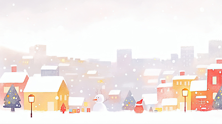 JPG 행복 컬러 크리스마스 겨울 일러스트 자연 눈사람 조명 주택 따뜻함 풍경 장식 크리스마스트리 산타클로스 마을 축제 국내일러스트 AI일러스트 AI콘텐츠 계절 기념일 감정 건물 생태계 파일형식