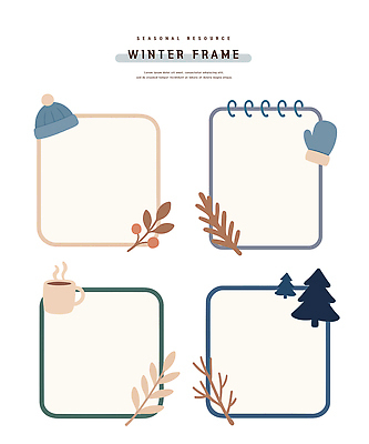 나무 디자인 계절 문화 음료 예술 장갑 백그라운드 잎 겨울 일러스트 프레임 따뜻함 장식 메모지 그림 자원 창의성 국내일러스트 AI파일 식물 잡화 사무용품 파일형식 벡터