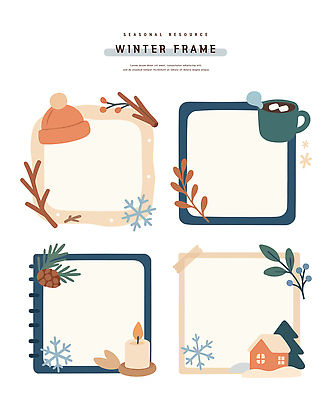 디자인 사계절 백그라운드 겨울 일러스트 촛불 주택 프레임 따뜻함 일상 장식 컵 메모지 눈송이 오브젝트 친환경 국내일러스트 AI파일 식기 계절 초 눈_날씨 건물 라이프 환경 사무용품 파일형식 벡터