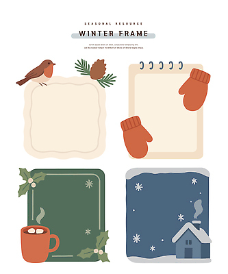디자인 음료 컬러 장갑 백그라운드 크리스마스 겨울 일러스트 조류 프레임 따뜻함 장식 메모지 오브젝트 소원 국내일러스트 AI파일 동물 잡화 계절 기념일 사무용품 파일형식 벡터