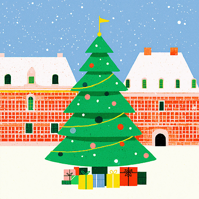 JPG 나무 행복 감정 포스터 컬러 크리스마스 겨울 일러스트 가족 따뜻함 선물 풍경 건물 장식 친구 크리스마스트리 축제 모임 축하 분위기 국내일러스트 AI일러스트 AI콘텐츠 식물 건축물 계절 기념일 컨셉 관계 파일형식