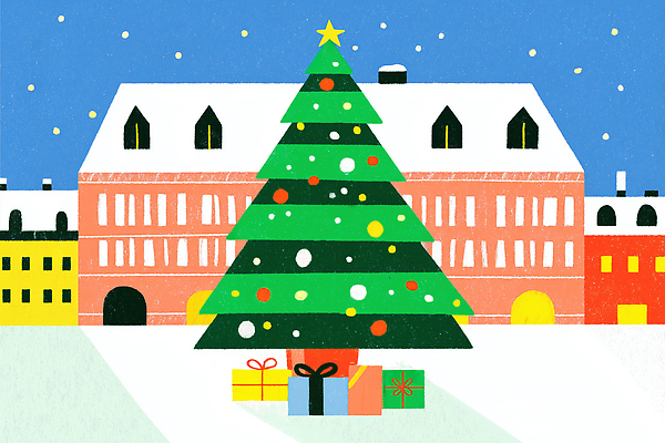 JPG 기념일 포스터 컬러 크리스마스 겨울 일러스트 가족 하늘 따뜻함 선물 건물 장식 친구 크리스마스트리 축제 기쁨 모임 축하 휴일 겨울풍경 국내일러스트 AI일러스트 AI콘텐츠 건축물 계절 감정 컨셉 관계 풍경 이벤트 파일형식