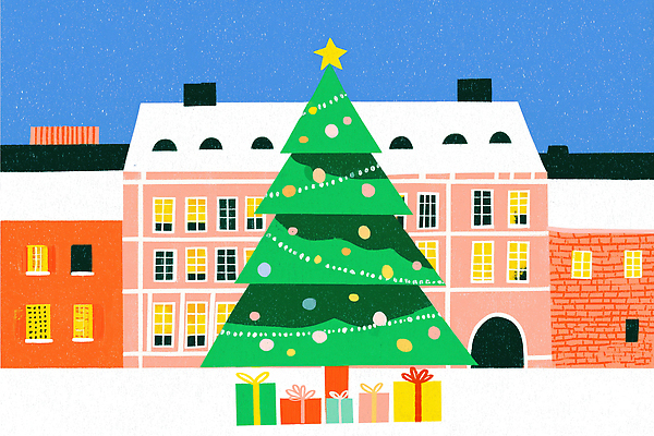 JPG 기념일 행복 포스터 컬러 크리스마스 겨울 일러스트 가족 따뜻함 선물 풍경 건물 장식 친구 장난감 크리스마스트리 파티 축제 기쁨 모임 국내일러스트 AI일러스트 AI콘텐츠 건축물 계절 감정 관계 이벤트 파일형식