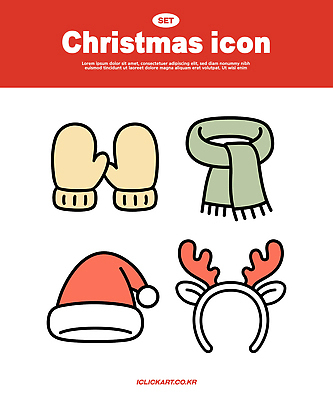 캐릭터 디자인 기념일 장갑 크리스마스 겨울 일러스트 산타모자 장식 세트 컬러풀 귀여움 축제 스카프 엘리먼트 국내일러스트 AI파일 모자_잡화 잡화 계절 컬러 컨셉 이벤트 목도리 파일형식 벡터