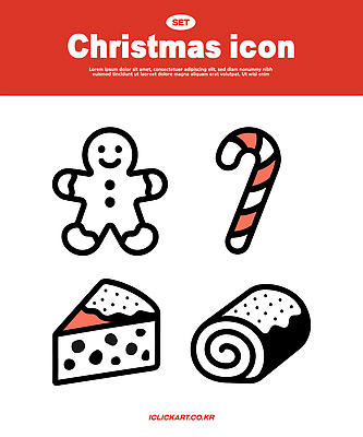 기념일 음식 크리스마스 일러스트 디저트 사탕 장식 케이크 축제 설탕 롤케이크 엘리먼트 연말 진저쿠키 국내일러스트 AI파일 이벤트 쿠키 파일형식 벡터