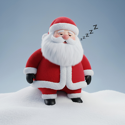JPG 편집이미지 캐릭터 크리스마스 겨울 상상 동화 휴식 장식 산타클로스 축제 잠 편안함 빨간옷 겨울풍경 편집3D AI컴퓨터그래픽 AI콘텐츠 옷 계절 기념일 컨셉 풍경 3D 감각 파일형식