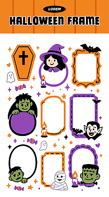 캐릭터 디자인 스티커 크리스마스 일러스트 촛불 프레임 사탕 장식 장난감 파티 할로윈 유령 마녀 무당벌레 꼭지 몬스터 코스프레 국내일러스트 AI파일 기념일 곤충 초 디저트 이벤트 파일형식 벡터