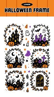 나무 디자인 별 일러스트 초 호박 해골 프레임 박사 장식 태양 축제 할로윈 달 무덤 색칠 성 유령 즐거움 그림 마녀 국내일러스트 AI파일 자연요소 식물 직업 건축물 감정 채소 뼈 파일형식 벡터