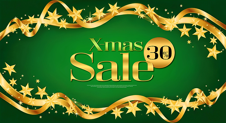 JPG 편집이미지 디자인 배너 계절 별 리본 크리스마스 이벤트 초록색 쇼핑 세일 금색 알림 마케팅 프로모션 이미지편집 자연요소 기념일 컬러 파일형식