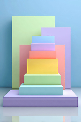 JPG 편집이미지 디자인 예술 컬러 백그라운드 추상 장식 공간 배열 부드러움 파스텔 조화 평면 이미지편집 AI컴퓨터그래픽 AI콘텐츠 무늬 학용품 감각 파일형식