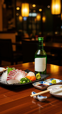 JPG 편집이미지 채소 식당 식사 생선회 저녁 상차림 고추냉이 소주 일본음식 플레이팅 편집실사 AI포토 AI콘텐츠 음식 주류 상점 회 양념 야간 CG 파일형식