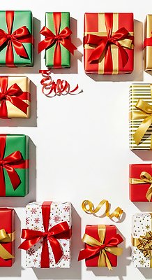 JPG 편집이미지 디자인 계절 기념일 행복 리본 컬러 크리스마스 포장 탁자 선물 이벤트 장식 파티 축하 크기 편집실사 AI포토 AI콘텐츠 감정 가구 컨셉 CG 파일형식