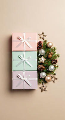 JPG 편집이미지 디자인 별 컬러 크리스마스 포장 공 선물 장식 상자 파티 축제 소나무 분위기 연말 편집실사 AI포토 AI콘텐츠 자연요소 나무 기념일 컨셉 이벤트 CG 파일형식