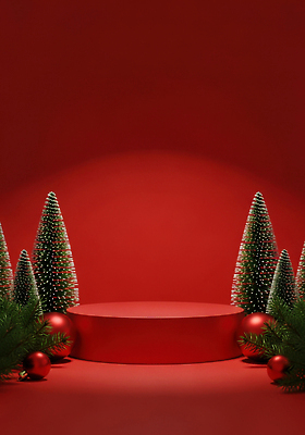 JPG 나무 편집이미지 여유 크리스마스 조명 장식 빨간색 크리스마스트리 파티 축제 공간 분위기 오브젝트 조화 연말 포디움 편집실사 식물 기념일 감정 컬러 컨셉 이벤트 무대 CG 파일형식