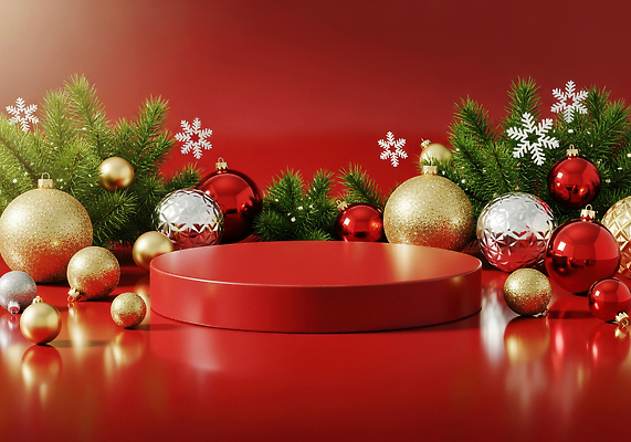 JPG 편집이미지 백그라운드 크리스마스 겨울 공 나뭇잎 장식 빨간색 반짝임 크리스마스트리 축제 눈송이 황금 실버 포디움 편집실사 계절 기념일 노년 컬러 잎 모션 눈_날씨 무대 CG 파일형식