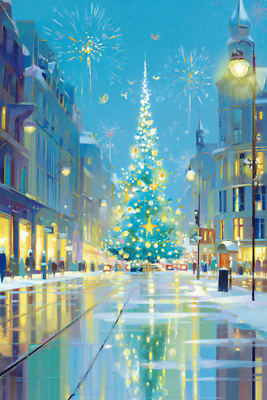 자연요소 식물 계절 기념일 감정 다수 컨셉 크리스마스 모션 놀이 날씨 한국 사람 도시 파일형식 크리스마스트리 도심 거리 불꽃놀이 겨울 축제 조명 반짝임 여러명 화려 풍경 서울 기쁨 여유 나무 노을 하늘 국내일러스트 일러스트 JPG 눈