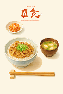 PSD 일본문화 일러스트 김치 요리 식사 전통음식 면류 국물 건강식 미소된장국 일본음식 국내일러스트 동양문화 전통 한식 음식 외국문화 파일형식