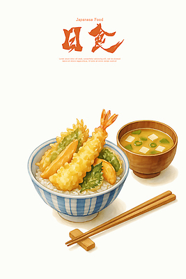 PSD 채소 일러스트 새우 요리 식사 튀김 맛 해산물 덮밥 일본음식 간편조리식품 바삭바삭 국내일러스트 음식 컨셉 갑각류 파일형식