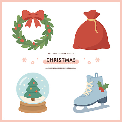 캐릭터 문화 크리스마스장식 크리스마스 겨울 일러스트 선물 장식 크리스마스트리 산타클로스 축제 화환 스케이트 축하 분위기 설거지 오브젝트 엘리먼트 국내일러스트 AI파일 계절 기념일 꽃 스포츠용품 컨셉 가사 파일형식 벡터