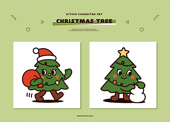 나무 캐릭터 디자인 어린이 컬러 크리스마스 겨울 일러스트 산타모자 눈사람 선물 장식 크리스마스트리 환경 축제 즐거움 일러캐릭터 AI파일 식물 모자_잡화 계절 기념일 감정 사람 파일형식 벡터