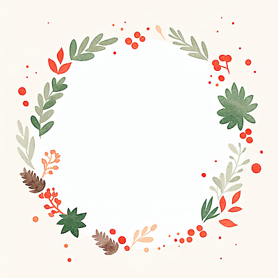 JPG 식물 디자인 열매 예술 컬러 백그라운드 잎 크리스마스 일러스트 자연 생명 수채화 프레임 장식 여름 화장 원형 테두리 친환경 뷰티풀 국내일러스트 AI일러스트 AI콘텐츠 도형 계절 기념일 뷰티 환경 생태계 파일형식