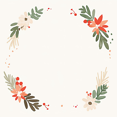 JPG 식물 디자인 계절 꽃 예술 컬러 결혼 백그라운드 잎 크리스마스 일러스트 자연 프레임 장식 원형 화사함 감성 조화 단순화된 뷰티풀 생동감 국내일러스트 AI일러스트 AI콘텐츠 도형 기념일 컨셉 이벤트 생태계 파일형식