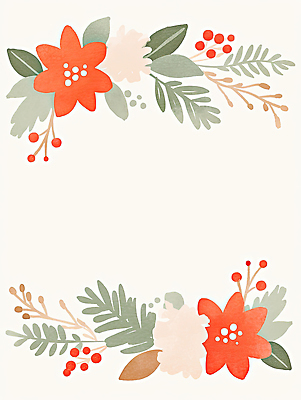 JPG 식물 손글씨 디자인 기념일 꽃 화분 예술 컬러 백그라운드 잎 크리스마스 일러스트 자연 페인팅 프레임 장식 그림 화사함 조화 뷰티풀 국내일러스트 AI일러스트 AI콘텐츠 컨셉 이벤트 생태계 파일형식