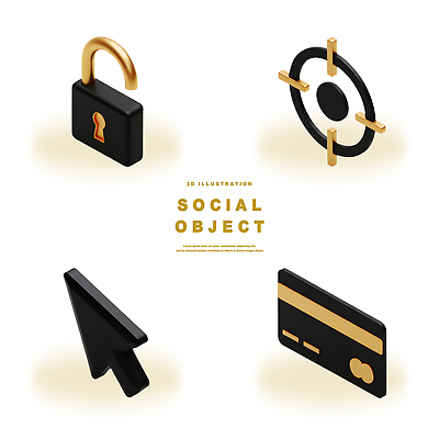 PSD 편집이미지 디자인 화살표 자물쇠 그래픽 3D 디지털 표현 신용카드 보안 커서 소셜미디어 편집3D 안전 금융 디지털합성 파일형식