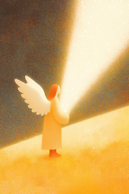 JPG 손 감정 기독교 상징 크리스마스 일러스트 상상 하늘 천사 따뜻함 밝음 미소 빛 희망 공간 꿈 영혼 경계 환영 색감 존재 환상 국내일러스트 AI일러스트 AI콘텐츠 기념일 종교 컨셉 표정 신체부위 파일형식