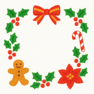 JPG 기념일 행복 감정 크리스마스 일러스트 프레임 장식 파티 세일 귀여움 축제 기도 테두리 그림 포인세티아 색감 생동감 진저쿠키 국내일러스트 AI일러스트 AI콘텐츠 꽃 컨셉 이벤트 쿠키 파일형식