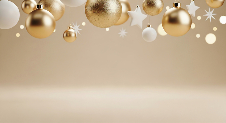 JPG 편집이미지 디자인 백그라운드 크리스마스 실내 장식 반짝임 크리스마스트리 축제 금색 흰색 분위기 오브젝트 스타 연말 오너먼트 이미지편집 AI컴퓨터그래픽 AI콘텐츠 기념일 컬러 컨셉 크리스마스장식 모션 내부 파일형식