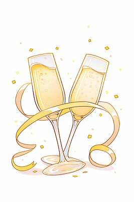 JPG 기념일 리본 결혼 일러스트 잔 이벤트 장식 인테리어 파티 축제 소리 거품 기쁨 금색 마시기 축하 출산 샴페인 즐거움 연말 국내일러스트 AI일러스트 AI콘텐츠 식기 디자인 감정 컬러 컨셉 모션 주류 파일형식