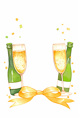 JPG 기념일 리본 음료 컬러 일러스트 탁자 잔 기념 이벤트 장식 파티 기쁨 모임 보름달 축하 샴페인 즐거움 풍선 연말 국내일러스트 AI일러스트 AI콘텐츠 식기 감정 가구 컨셉 주류 달 파일형식