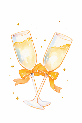 JPG 기념일 리본 음료 일러스트 잔 기념 사랑 이벤트 친구 반짝임 노란색 파티 기쁨 두개 축하 쌍 샴페인 순간 연말 청량음료 특별함 국내일러스트 AI일러스트 AI콘텐츠 식기 감정 컬러 컨셉 2 관계 모션 주류 파일형식